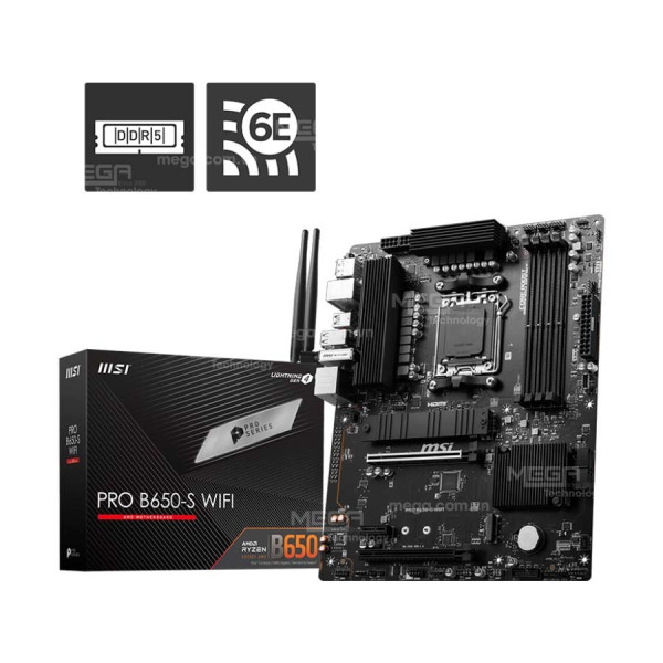  Mainboard MSI PRO B650-S WIFI (AMD B650, Socket AM5, ATX, 4 khe RAM DDR5)