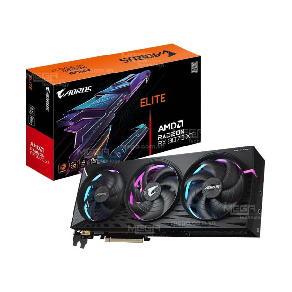 Vga Gigabyte Aorus Radeon RX 9070 XT 16G Elite (GV-R9070XTAORUS E-16GD)