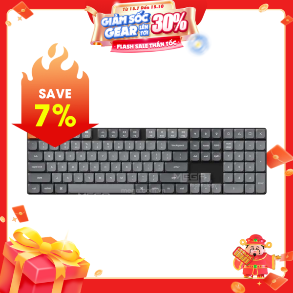Bàn phím cơ không dây Keychron K5M-H3 K5 Max Swappable Gateron RGB Backlight Brown Switch keyboard