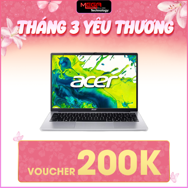 Laptop Acer Aspire Lite 14 AL14-71P-55P9 NX.D7USV.001 Bạc ( Cpu  i5-13500H, Ram 16GB, SSD 512GB, Vga Intel UHD Graphics, 14.0 inch WUXGA, Win 11HSL, 2Y)