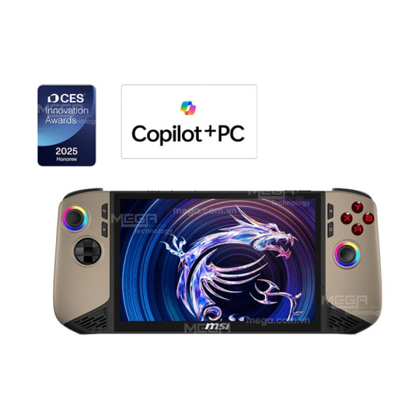 Máy chơi game MSI Claw 8 AI+ A2VM-079VN Đen ( Cpu Ultra 7-258V, Ram 32GB, SSD 1TB, Vga Intel Arc 140V, Fingerprint,  8 inch FHD+ 120Hz Touch, Win 11H, 2Y)