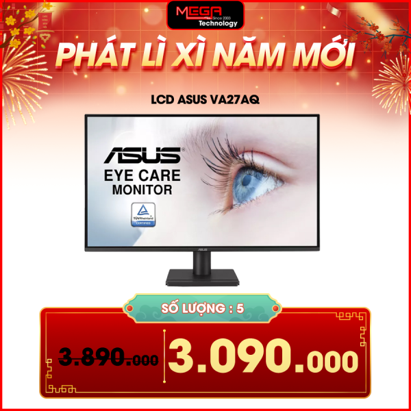LCD Asus VA27AQ 27 inch 2K IPS 75Hz 1ms Loa ( DP,HDMI, VGA, Earphone Jack)