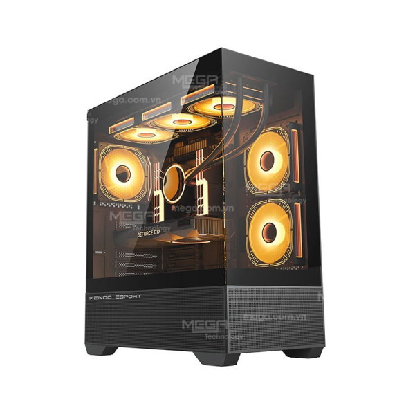 Case KENOO ESPORT AK400 - Màu Đen (EATX, BC)