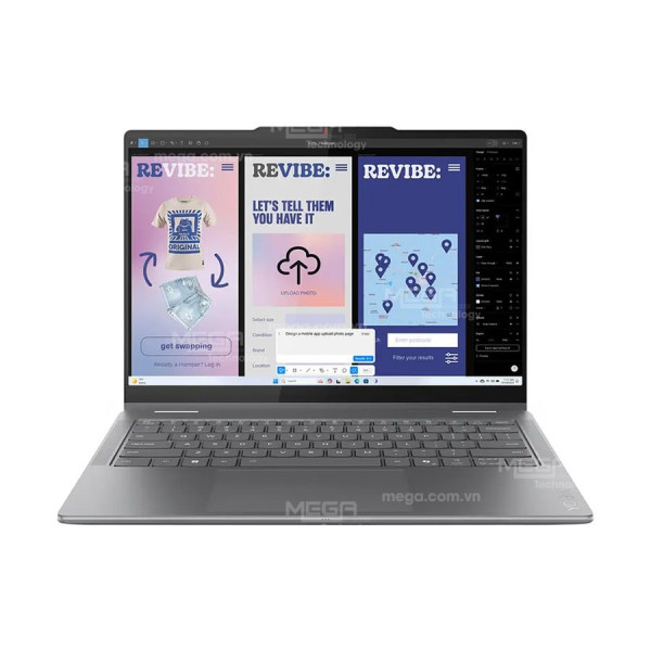 Laptop Lenovo Yoga 7 2in1 14ILL10 83JQ0049VN Xám ( Cpu Ultra 7-258V, Ram 32GB, SSD 1TB, Vga Intel Arc Graphics 140V, 14inch 2.8K OLED Touch, Win 11, Office Home 2024, 2Y)