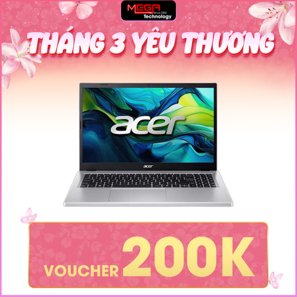 Laptop Acer Aspire Go 15 AG15-71P-58X1 NX.J4GSV.001 Bạc ( Cpu i5-13420H, Ram 16GB ( 2x8GB), SSD 512GB, Vga Intel UHD, 15.6 inch FHD, Win 11HSL, 2Y)