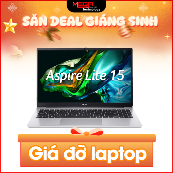 Laptop Acer Aspire Lite 15 AL15-41P-R3U5 NX.J53SV.001 Bạc (Cpu Ryzen 7-5700U, Ram 16GB, SSD 512GB, Vga AMD Radeon, 15.6 inch FHD, Win 11HSL,1Y)