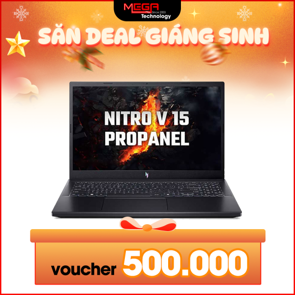 Laptop Acer Gaming Nitro V 15 ProPanel ANV15-41-R7CR NH.QPESV.003 Đen ( Cpu Ryzen 5-7535HS, Ram 16GB, SSD 512GB, Vga GeForce RTX 4050 6GB GDDR6 ,15.6 inch FHD, Win 11HSL, 2Y)