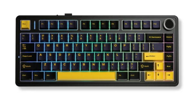 Bàn phím Gaming không dây AULA 3 mode F75 đen, xanh đậm, cam, Reaper Switch