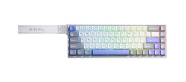 Bàn Phím Gaming có dây Aula Win68HE Max Xám trắng xanh dương, Wing Chun magnetic switch (4081)