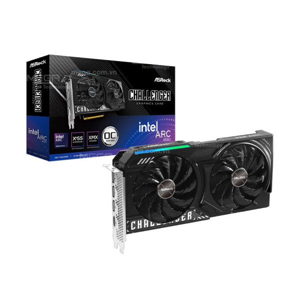 Vga ASROCK Intel ARC B580 Challenger 12GB OC (B580 CL 12GO/ GDDR6)