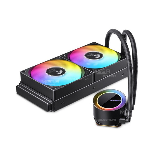 Tản nhiệt nước AIO Jonsbo TG-240 Black (ARGB, Hiển Thị Nhiệt Độ)