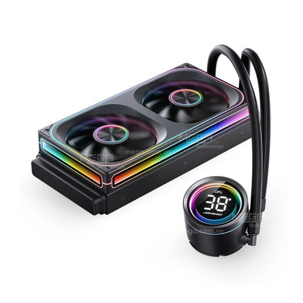 Tản nhiệt nước AIO Jonsbo TH-240 Black (ARGB, Hiển Thị Nhiệt Độ)