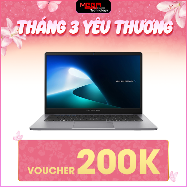 Laptop Asus ExpertBook P1403CVA-i516-50W Xám (Cpu i5-13420H, Ram 16GB, SSD 512GB, Vga Intel UHD, FingerPrint, 14 inch FHD,  Win 11H, 2Y)