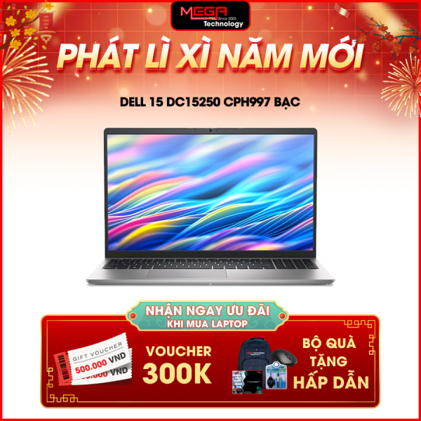 Laptop Dell 15 DC15250 CPH997 Bạc (Cpu i7-1355U, Ram 16GB, SSD 1TB, Vga Intel Graphics, 15.6 inch FHD WVA, Win 11SL, Office H24)