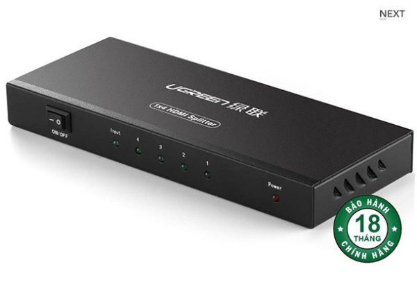 Bộ chia cổng HDMI 1 ra 4 hỗ trợ 3D, 4K*2K, Full HD Ugreen UG (40202)