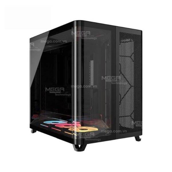  Case Corsair AIR 5400 LX-R RGB iCUE LINK Tempered Glass Mid Tower, Black (CC-9011320-WW)