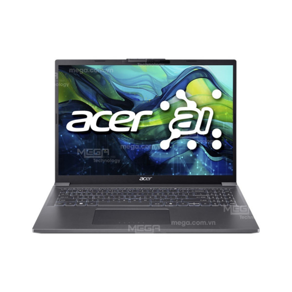 Laptop Acer Aspire 16 Al A16-71M-59L5 NX.J4YSV.001 Xám (Cpu Intel Core Ultra 5 125H, Ram 16GB, SSD 512GB, Vga Intel Arc graphics, 16 inch FHD+, IPS 60Hz, Win 11HSL,2Y)
