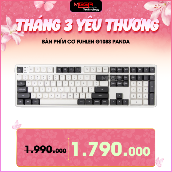  Bàn Phím Cơ Fuhlen G108S Panda Ice Crystal Switch