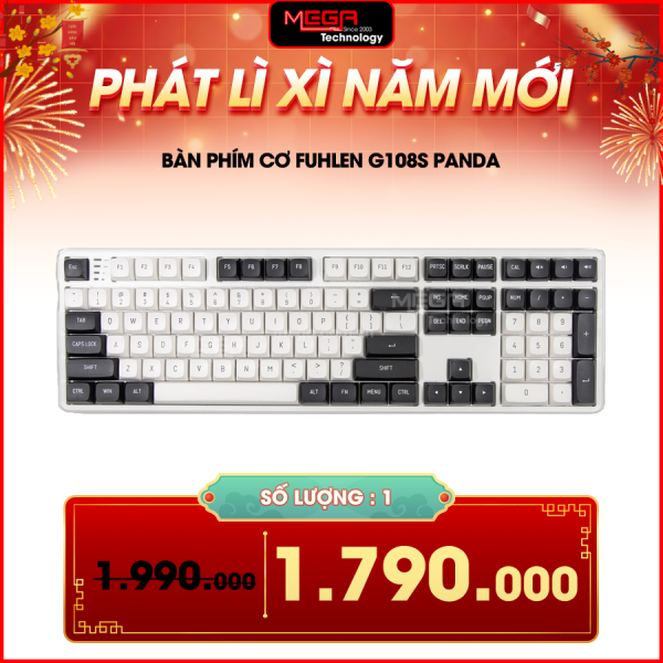  Bàn Phím Cơ Fuhlen G108S Panda Ice Crystal Switch