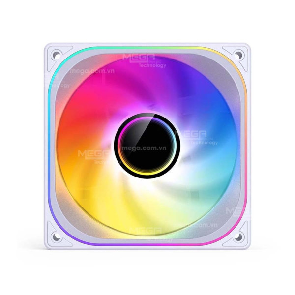 Fan case JONSBO ZB-120W WHITE LED ARGB ( Fan xuôi)