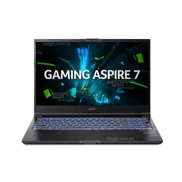 Laptop Acer Gaming Aspire 7 A715-59G-55MD NH.QX6SV.005 Đen ( Cpu Core i5-13420H, Ram 16GB, SSD 512GB, Vga GeForce RTX 3050 6GB GDDR6, 15.6 inch FHD IPS, Win 11HSL, 2Y)