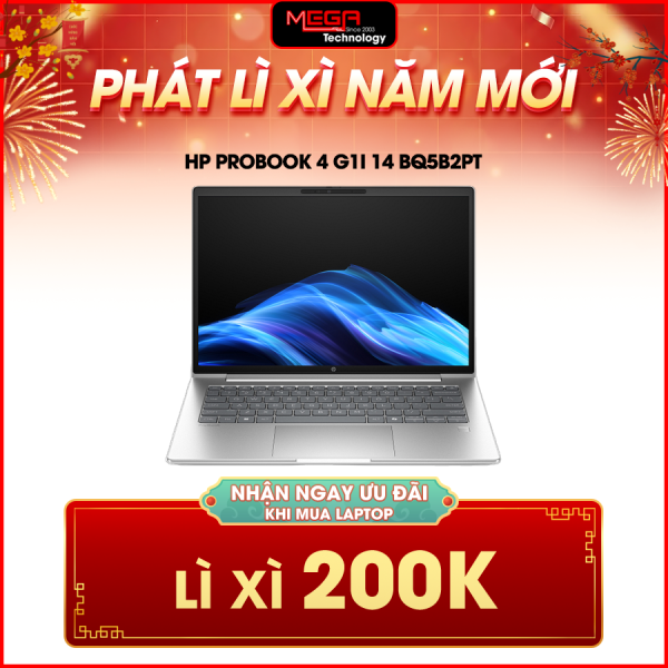 Laptop HP Probook 4 G1i 14 BQ5B2PT Bạc ( Cpu Ultra 5-225U, Ram 8GB, SSD 512GB, Vga Intel Graphics, LED Keyboard, FingerPrint, 14.0 inch WUXGA, Win 11H64)