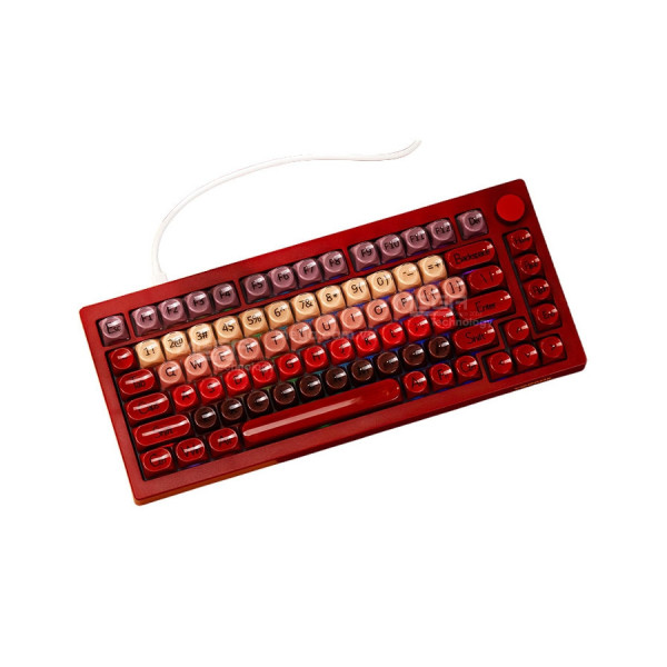 Bàn phím Cơ AKKO Veekos K75 Wine Red Frost Pink Switch