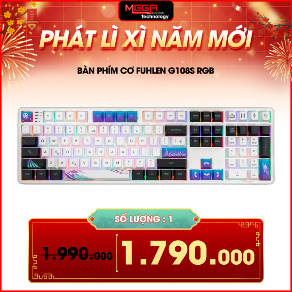 Bàn Phím Cơ Fuhlen G108S RGB City Brown switch