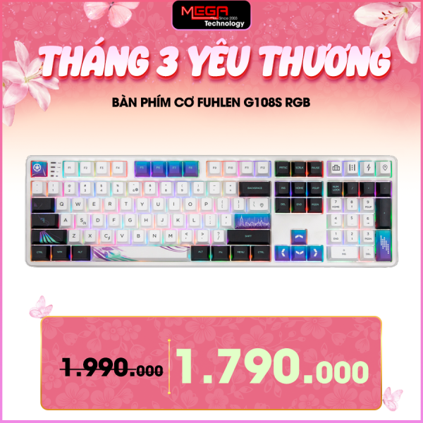 Bàn Phím Cơ Fuhlen G108S RGB City Brown switch