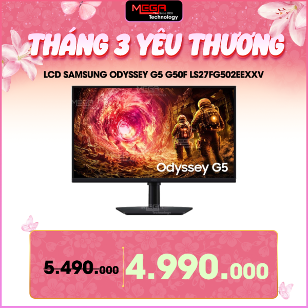 LCD Samsung Odyssey G5 G50F LS27FG502EEXXV 27 inch 2K IPS 180Hz 1ms (HDMI, DP)