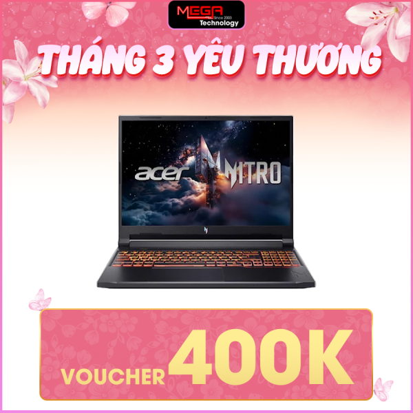 Laptop Acer Gaming Nitro V 15 ProPanel ANV15-42-R9EH NH.U2ZSV.001 Đen (Cpu Ryzen 7-7445HS, Ram 16GB, SSD 512GB, Vga GeForce RTX 4050 6GB GDDR6, 15.6 inch FHD, Win 11HSL, 2Y)