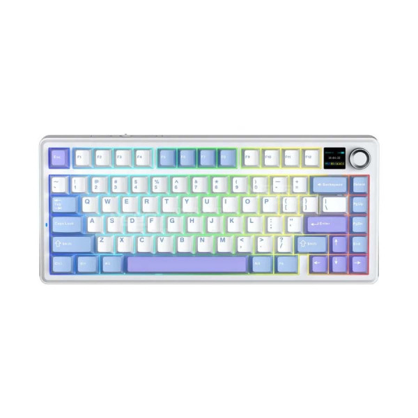 Bàn phím Cơ Gaming không dây AULA F75 Max Xanh dương trắng tím, Reaper switch 1851