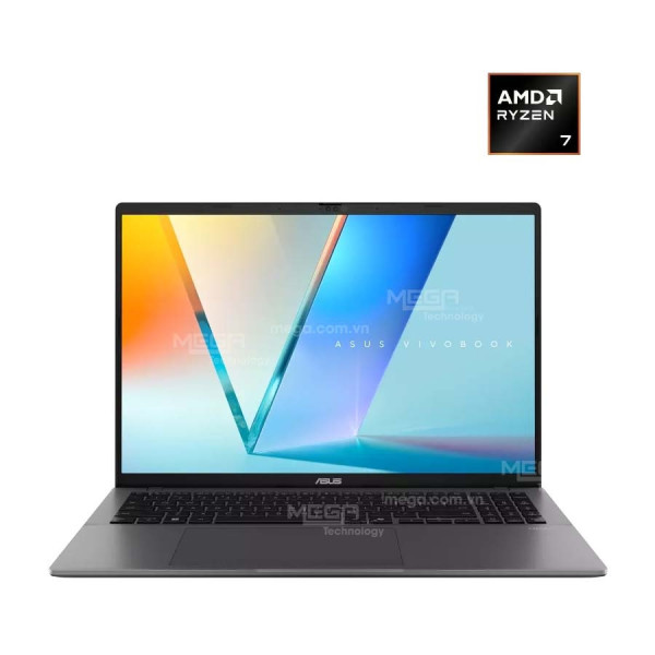 Laptop Asus VivoBook S16 M3607GA-SH034W Xám (Cpu Ryzen AI 7 445, Ram 16GB, SSD 512GB, Vga AMD Radeon Graphics, 16.0 inch FHD, Win 11H, 2Y)