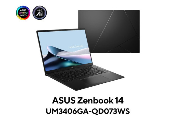 Laptop Asus Zenbook 14 UM3406GA-QD073WS (Cpu Ryzen AI 7 445, Ram 32GB, SSD 1TB, Vga AMD Radeon Graphics, 14.0 inch WUXGA OLED, Win 11H , Office H24+M365, 2Y