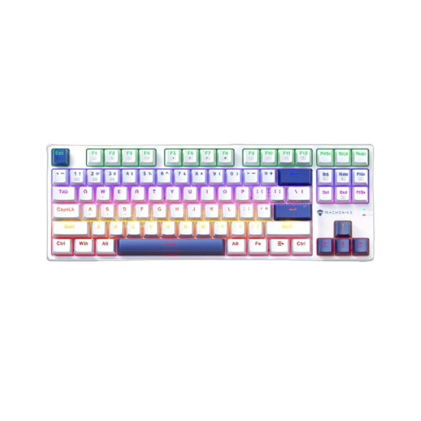 Bàn phím cơ có dây Machenike K500B-B87 Wired Red Switch LED Backlit White