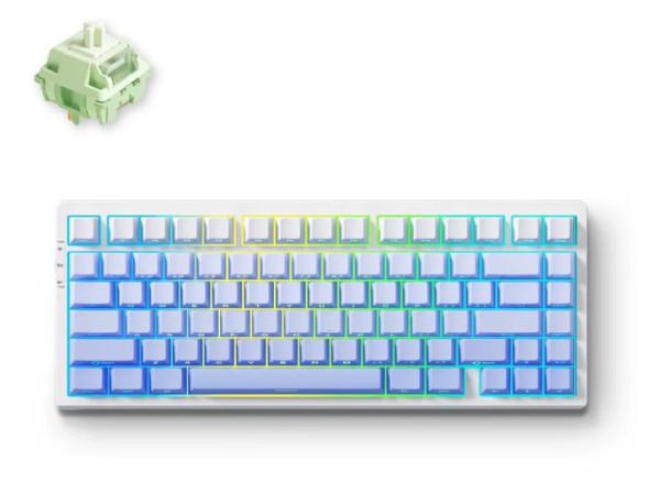 Bàn phím cơ MCHOSE G75 Pro Glacier Gradient G75-14A Matcha Latte Switch (Usb, Bluetooth, 2.4GHz)