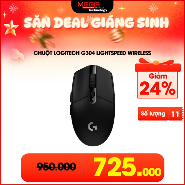Chuột Gaming không dây Logitech G304 Lightspeed Wireless - Màu Đen