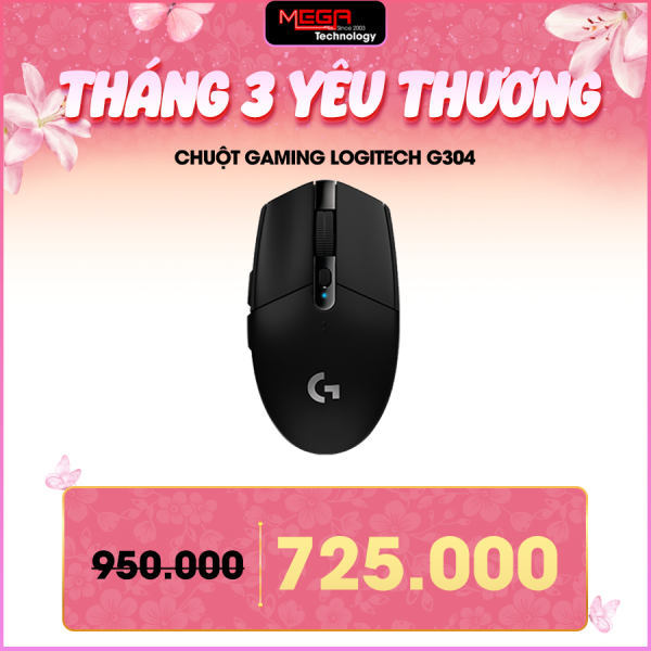 Chuột Gaming không dây Logitech G304 Lightspeed Wireless - Màu Đen