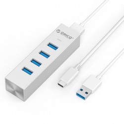 Bộ chia Orico USB HUB 4 cổng USB 3.0 Type C (nhôm) ASH4-U3