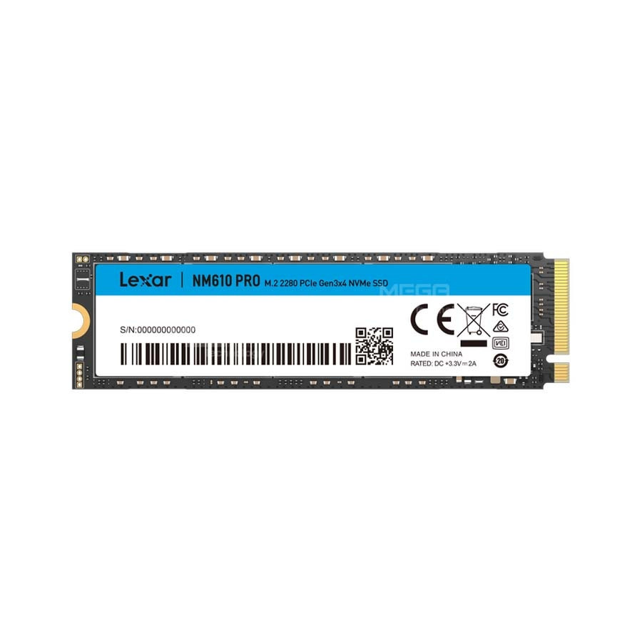 Ổ cứng SSD Lexar 500GB NM610 PRO M.2 2280 PCIe G3x4 NVMe (LNM610P500G-RNNNG)
