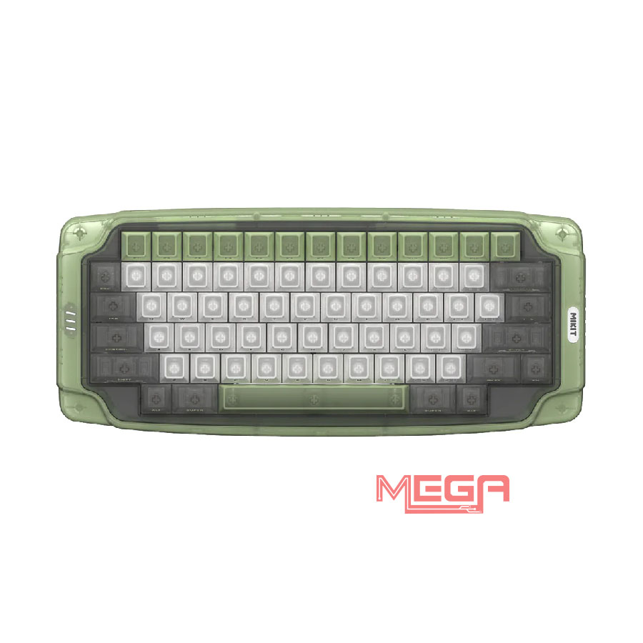 Bàn phím cơ không dây Mikit Mk72 White Sage RGB Tri-Mode Mechanical