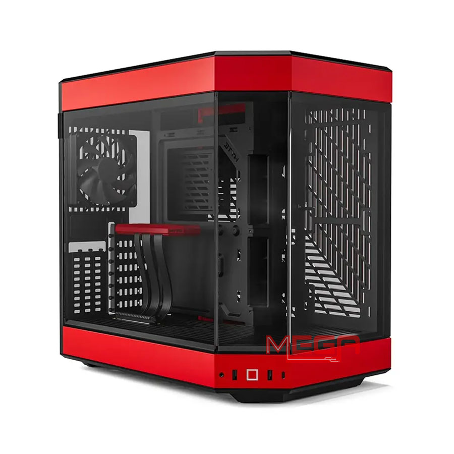 Case HYTE Y60 Black/Red CS-HYTE-Y60-BR (ATX, 3 Fan, Cable PCIe 4.0)