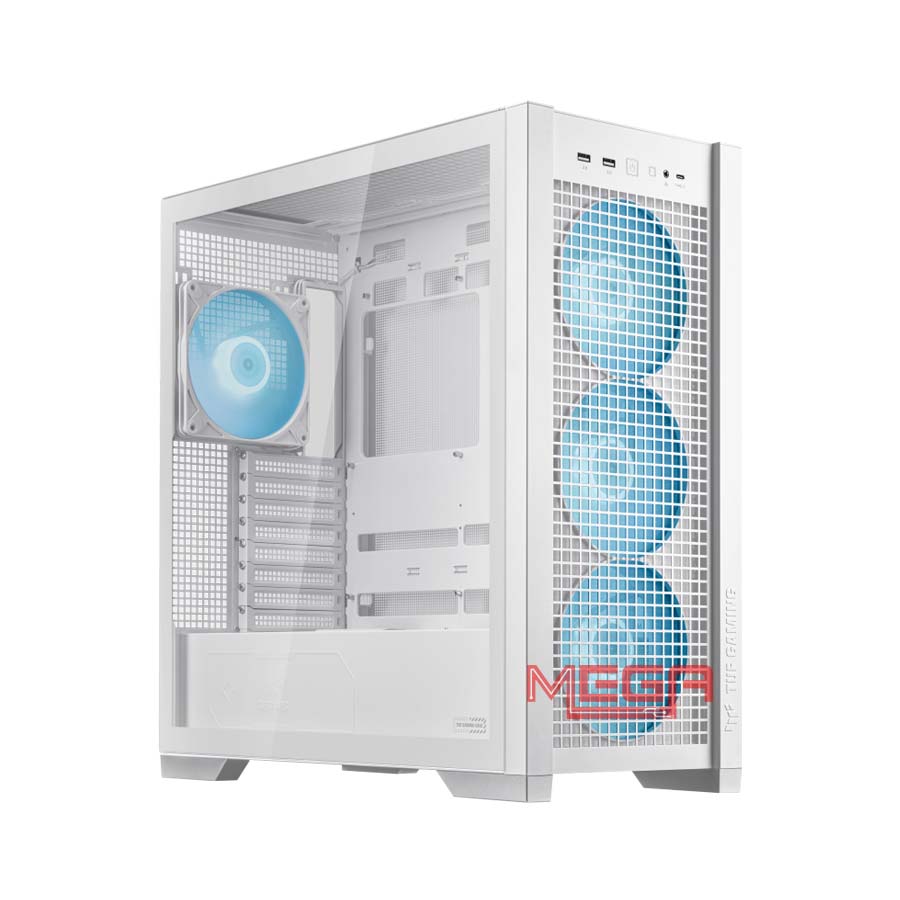 Case Asus TUF Gaming GT302 ARGB White (EATX/ Màu Trắng/ Kèm Sẵn 4 Fan)