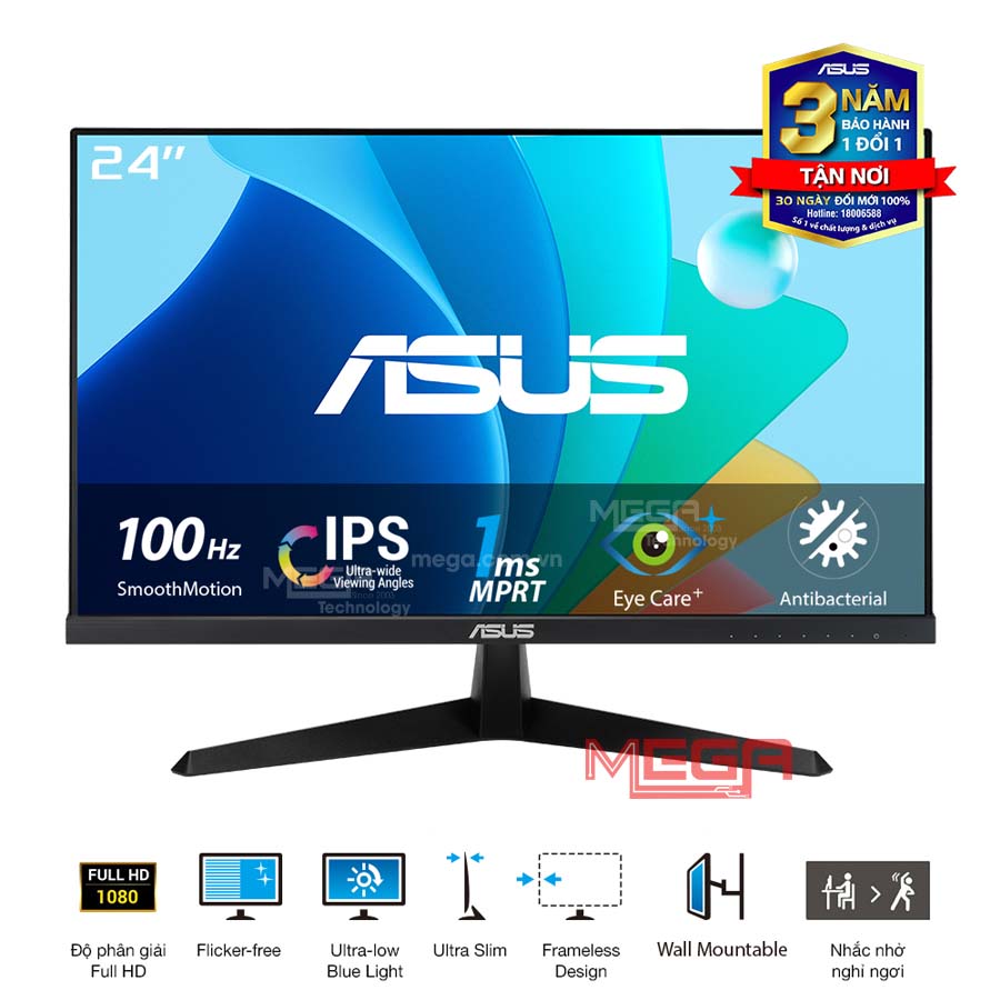 LCD Asus VY249HF-R 23.8 inch FHD IPS 100HZ 1ms (HDMI)