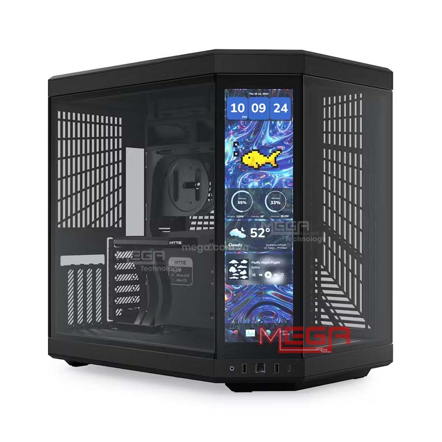 Case HYTE Y70 Touch Infinite Black CS-HYTE-Y70TI-BB (PCI Express Riser 4.0x16, no fan)
