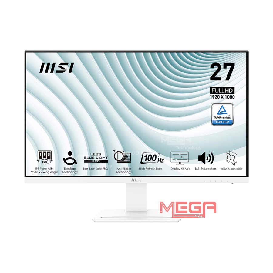 LCD MSI PRO MP273AW 27 inch (1920 x 1080)  1ms 100Hz Trắng ( DP,HDMI,VGA)