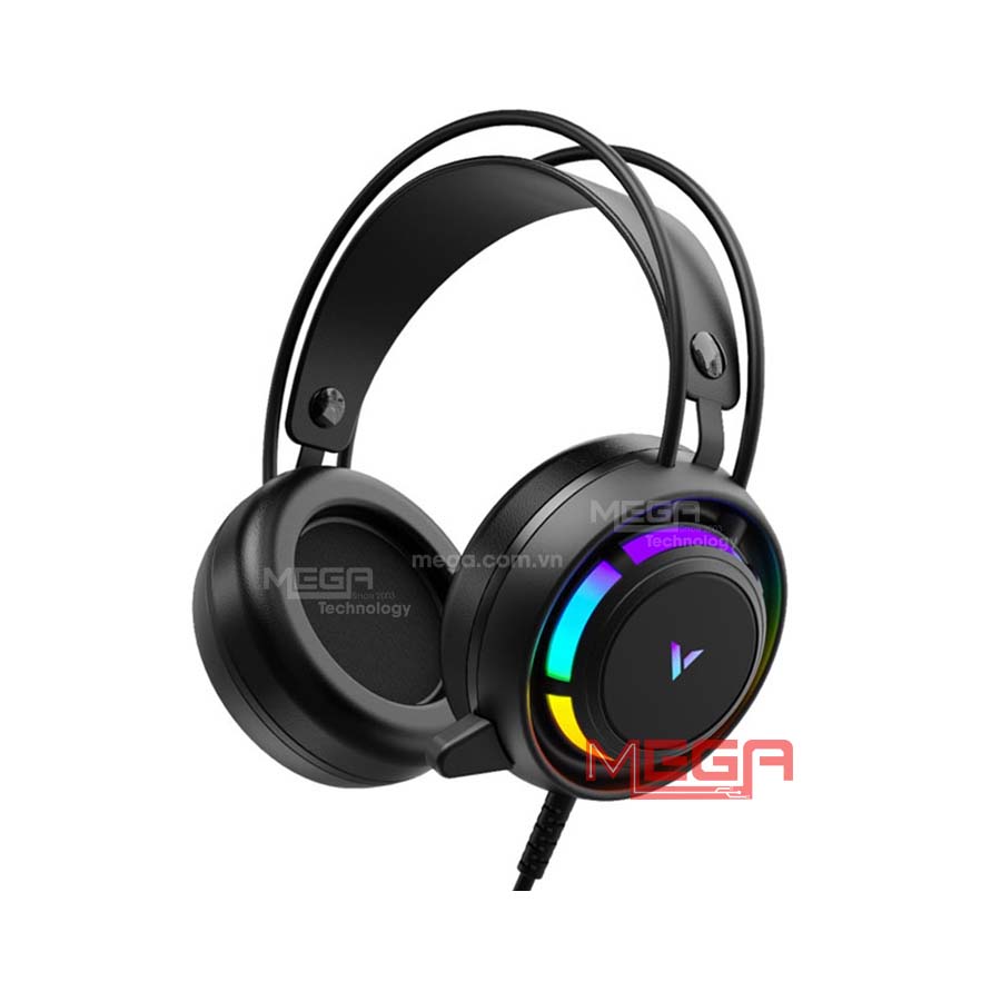 Tai nghe gaming có dây Rapoo VH360C Đen (Usb/Mic ngắn/Rgb Led)