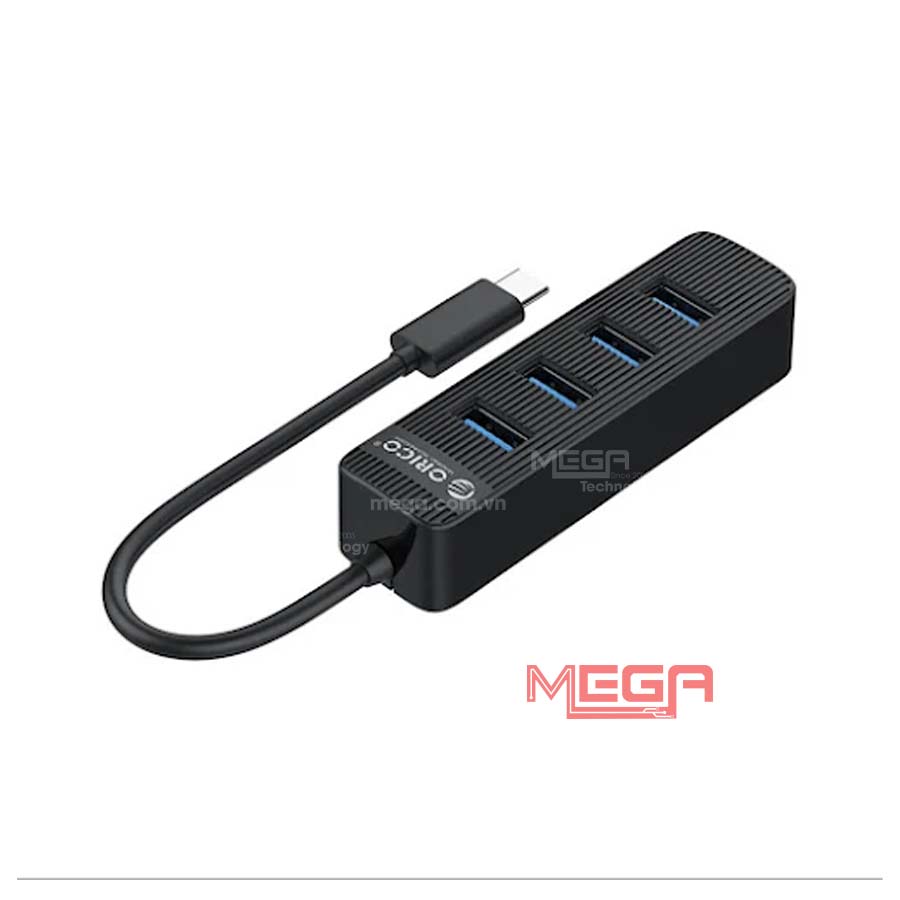 Bộ chia USB Hub ra 4 cổng USB 3.0 Orico TWC3-4A-BK-EP đen