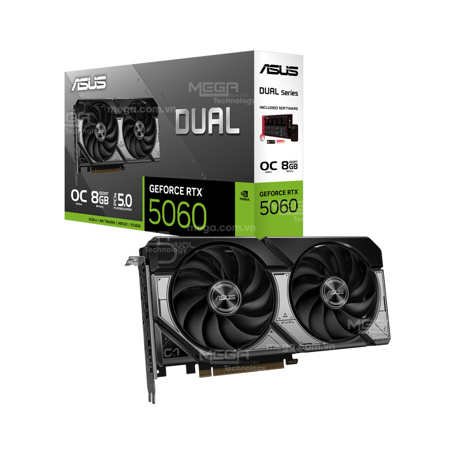 Vga Asus Dual RTX 5060 8GB GDDR7 OC (DUAL-RTX5060-O8G)