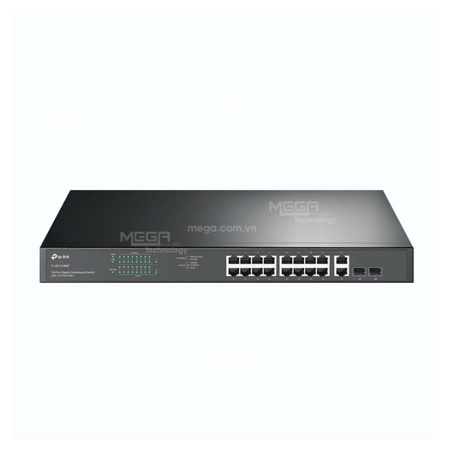 Switch TP-Link TL-SG1218MP (Gigabit (1000Mbps)/ 20 Cổng/ 2 SFP/ 16 cổng PoE/ Vỏ Thép